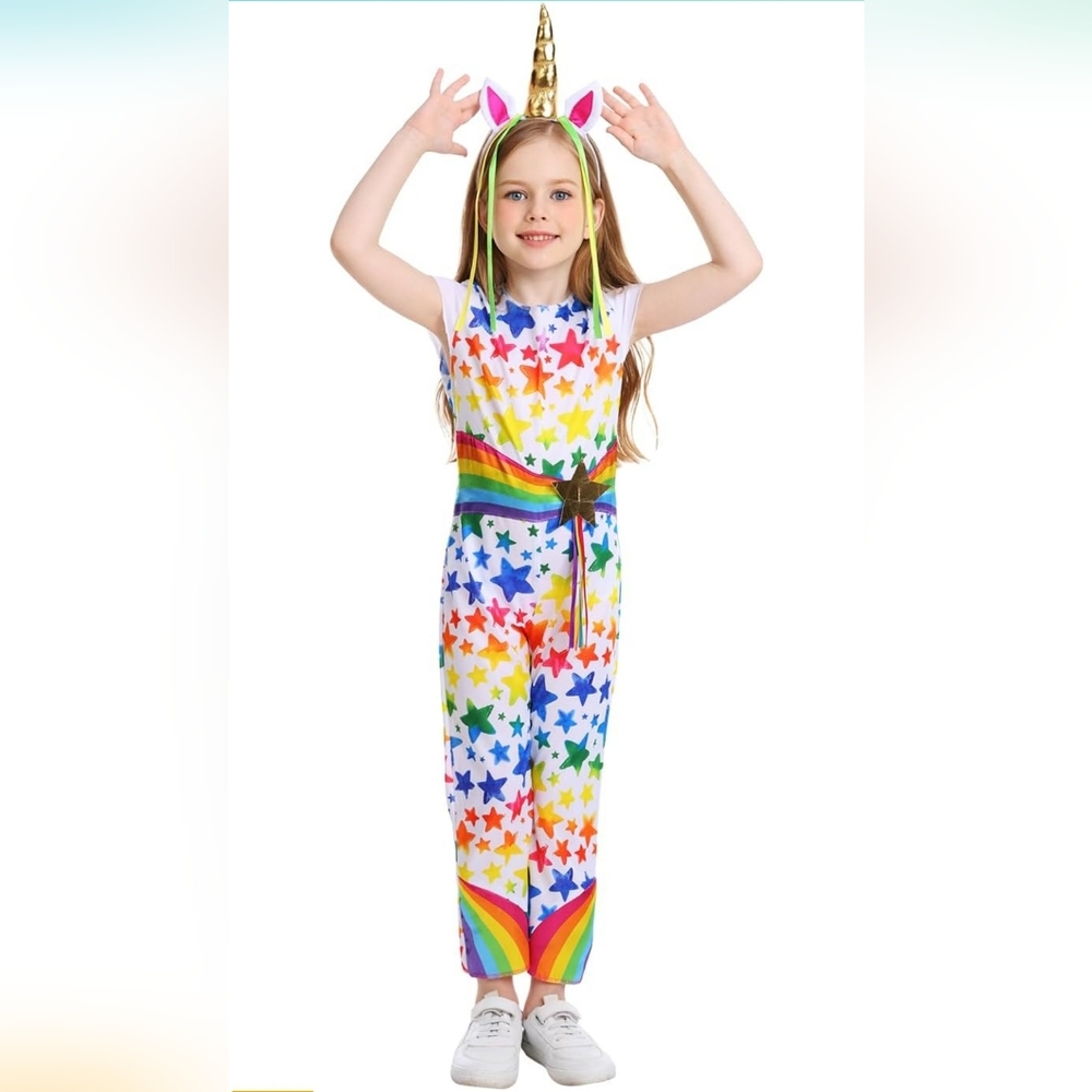 HIDE & EEK Rainbow Disco Unicorn Size Large 10-12